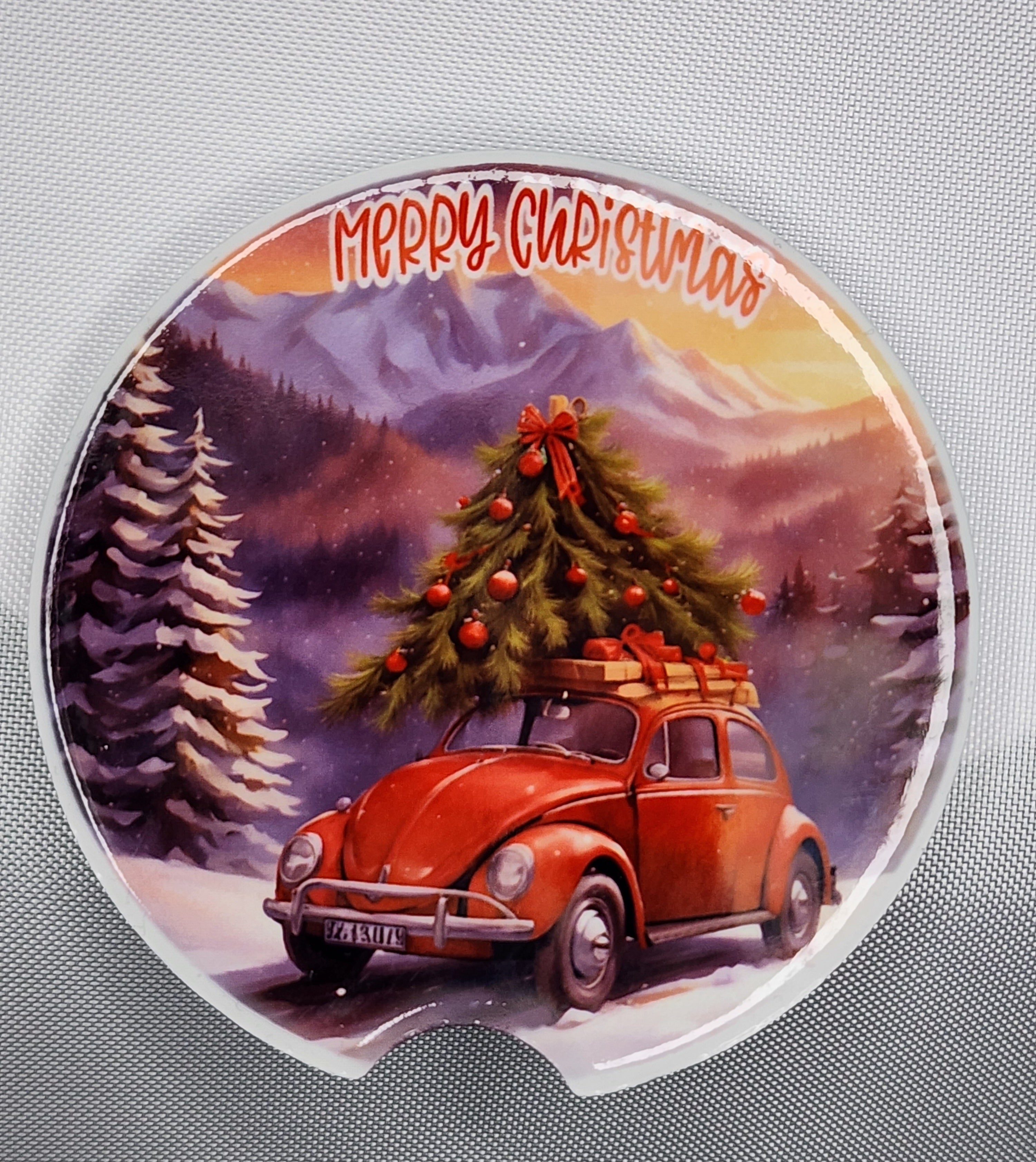 Custom printed round sandstone coaster