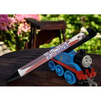 personalized pen with custom logo and smooth writing displayed on a toy train