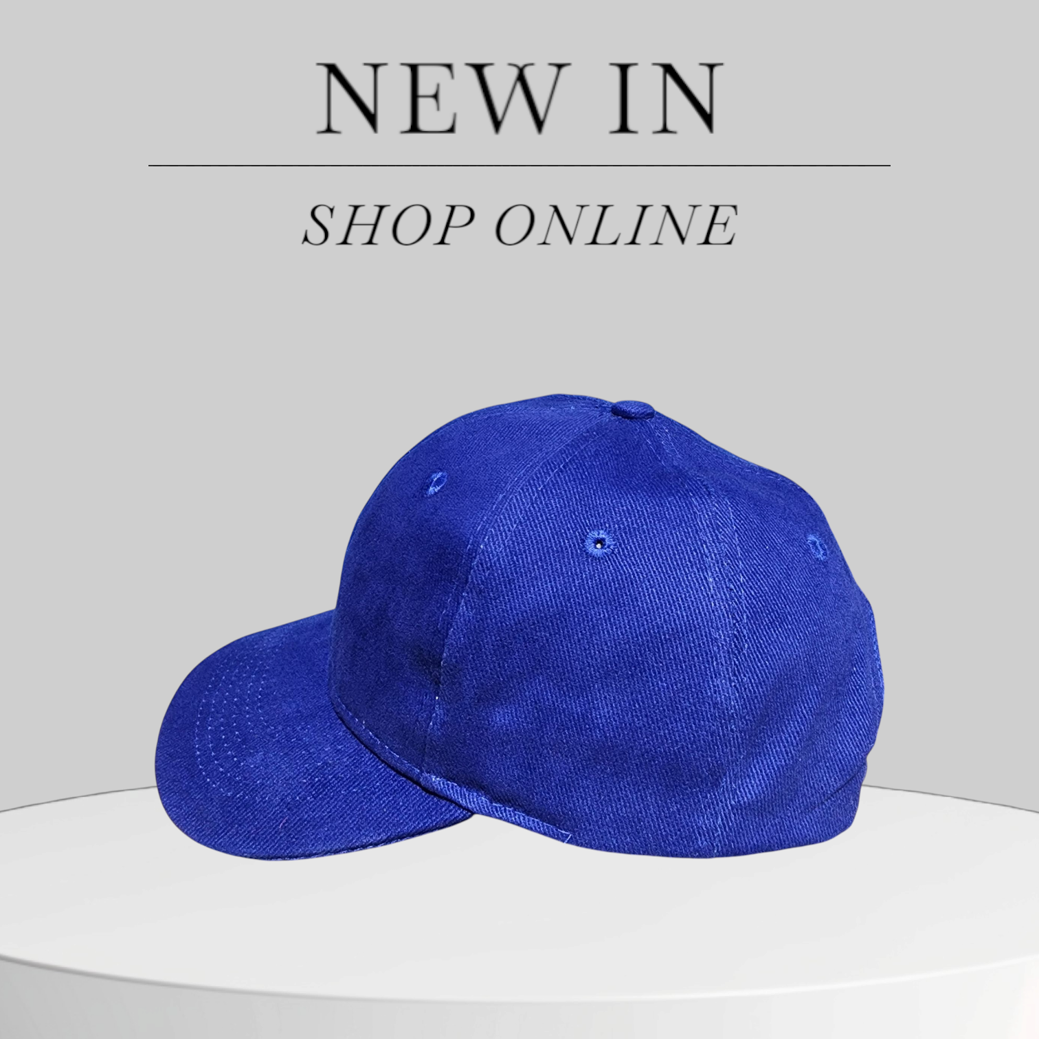 Side view of cotton baseball cap for embroidery