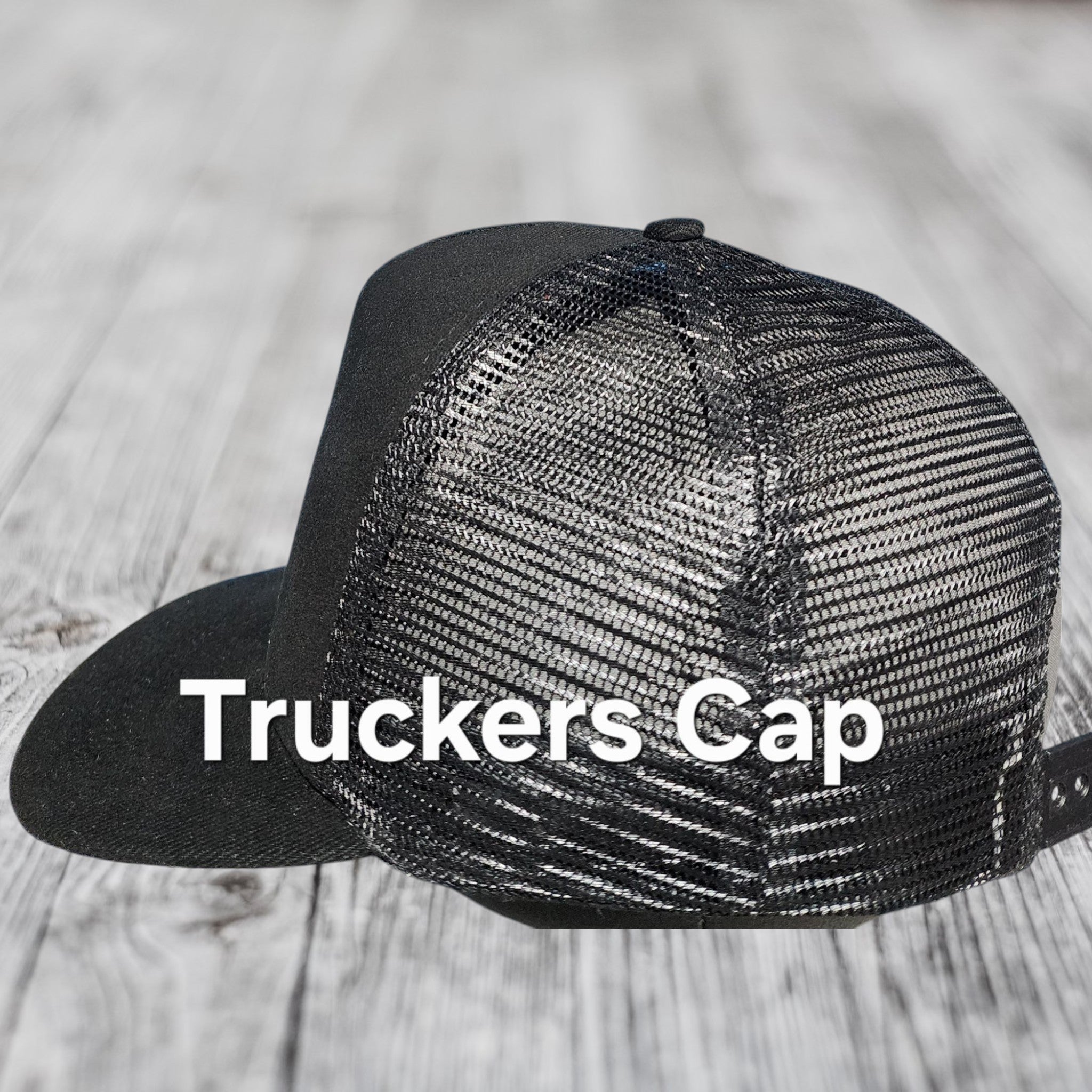 Side view of adult mesh cap showing mesh ventilation