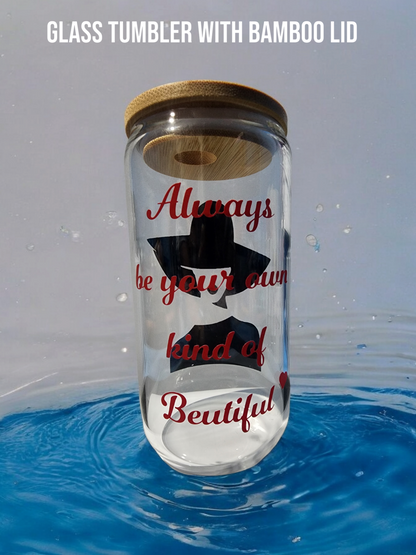 Eco-friendly 16oz glass tumbler with straw – perfect for gifting