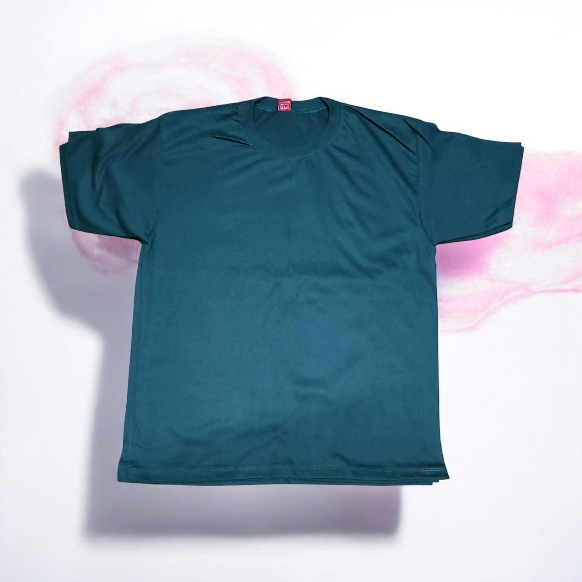Polyester cotton V-neck blank tee for custom printing