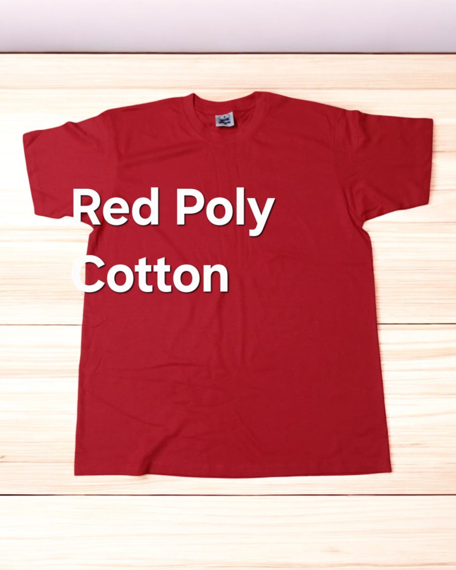 Soft poly-cotton tee for creating customised T-shirts