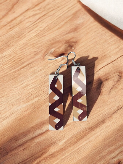 Printed Wooden Earrings
