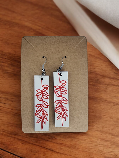 Printed Wooden Earrings