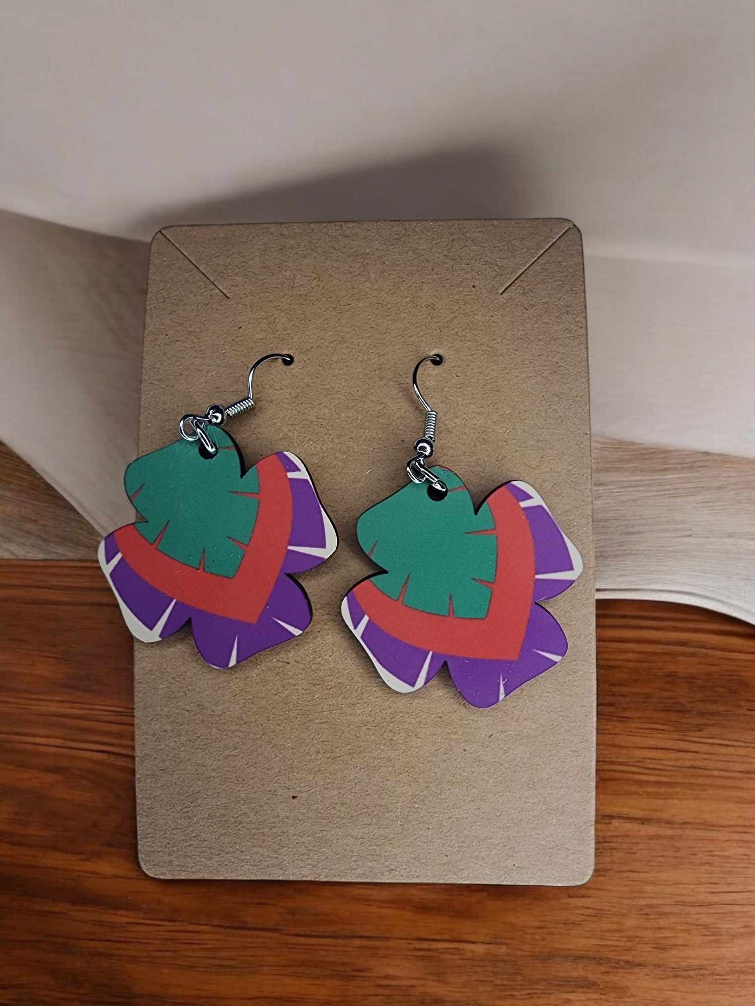 Printed Wooden Earrings