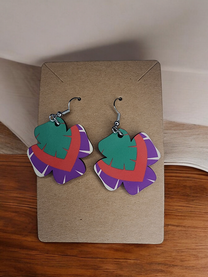 Lightweight wooden earrings