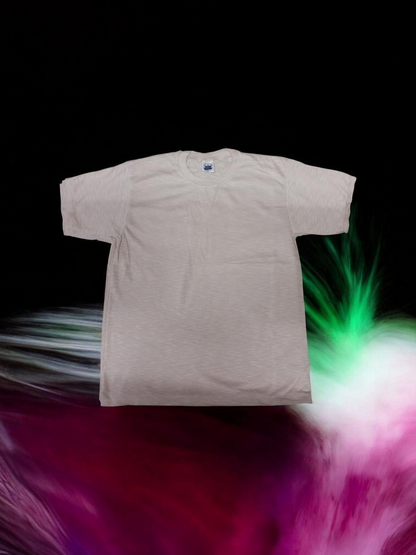 White Premium 100% Cotton T-Shirt with ribbed neckline – perfect for everyday wear